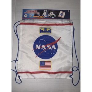 NASA Drawstring Backpack Bag 16" Space Explore NWT New